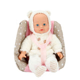 Beau baby baby dukke i dukke sæde, 33 cm
