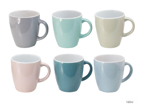 Svenska living senseo krus 160ml 6 farver uni 6 stk