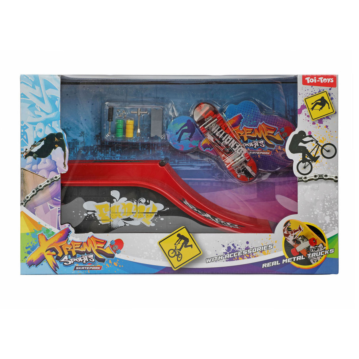 Toi-toys fingerskateboard eller BMX cykel med skatebane