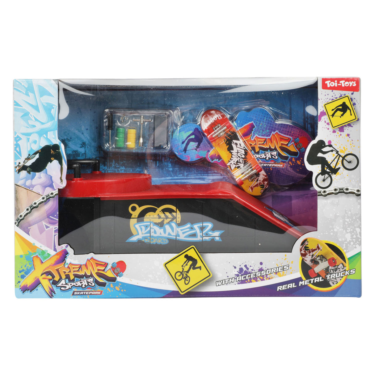 Toi-toys fingerskateboard eller BMX cykel med skatebane