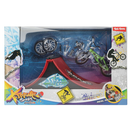 Toi-toys fingerskateboard eller BMX cykel med skatebane