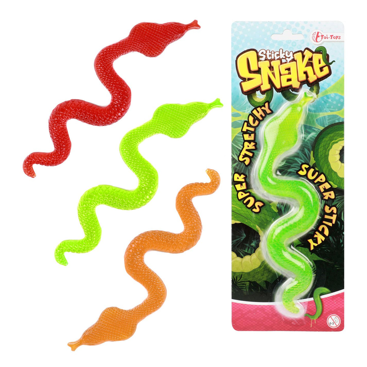 Toi-legetøj sticky cobra slange super stretchy