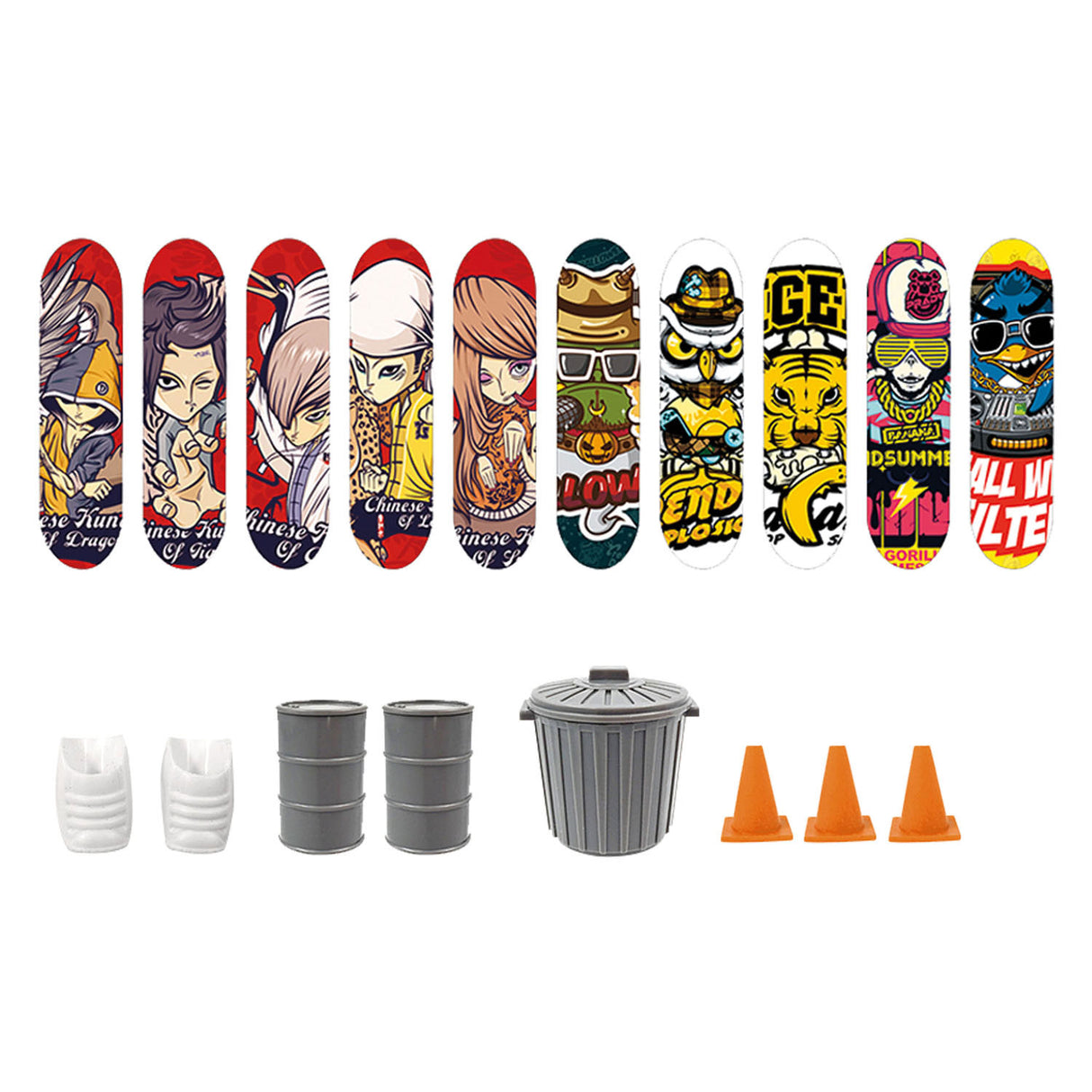 Toi-toys skate finger skateboard med tilbehør