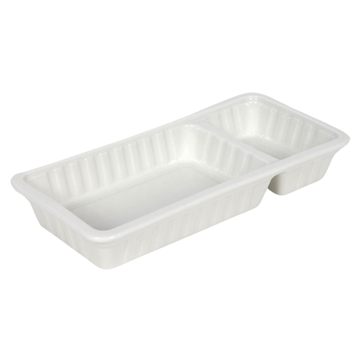 Friturekurv 20x9,5x3,2 cm hvidt porcelæn