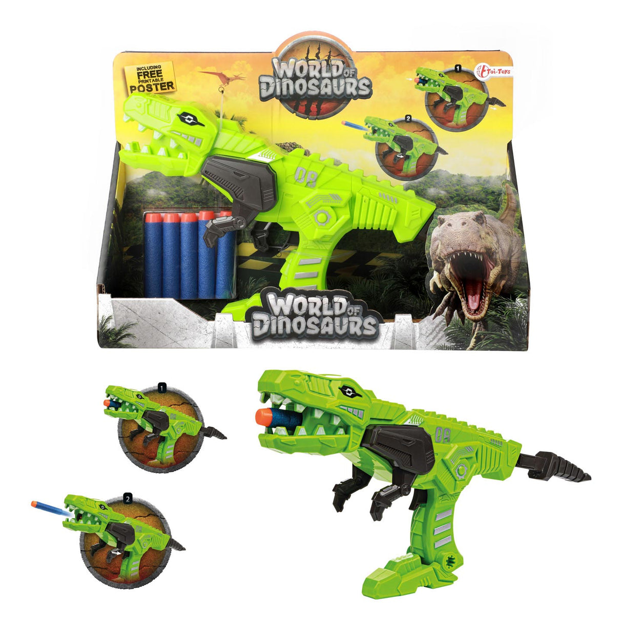 World of Dinosaurs afskærmningspistol med Foamijlen