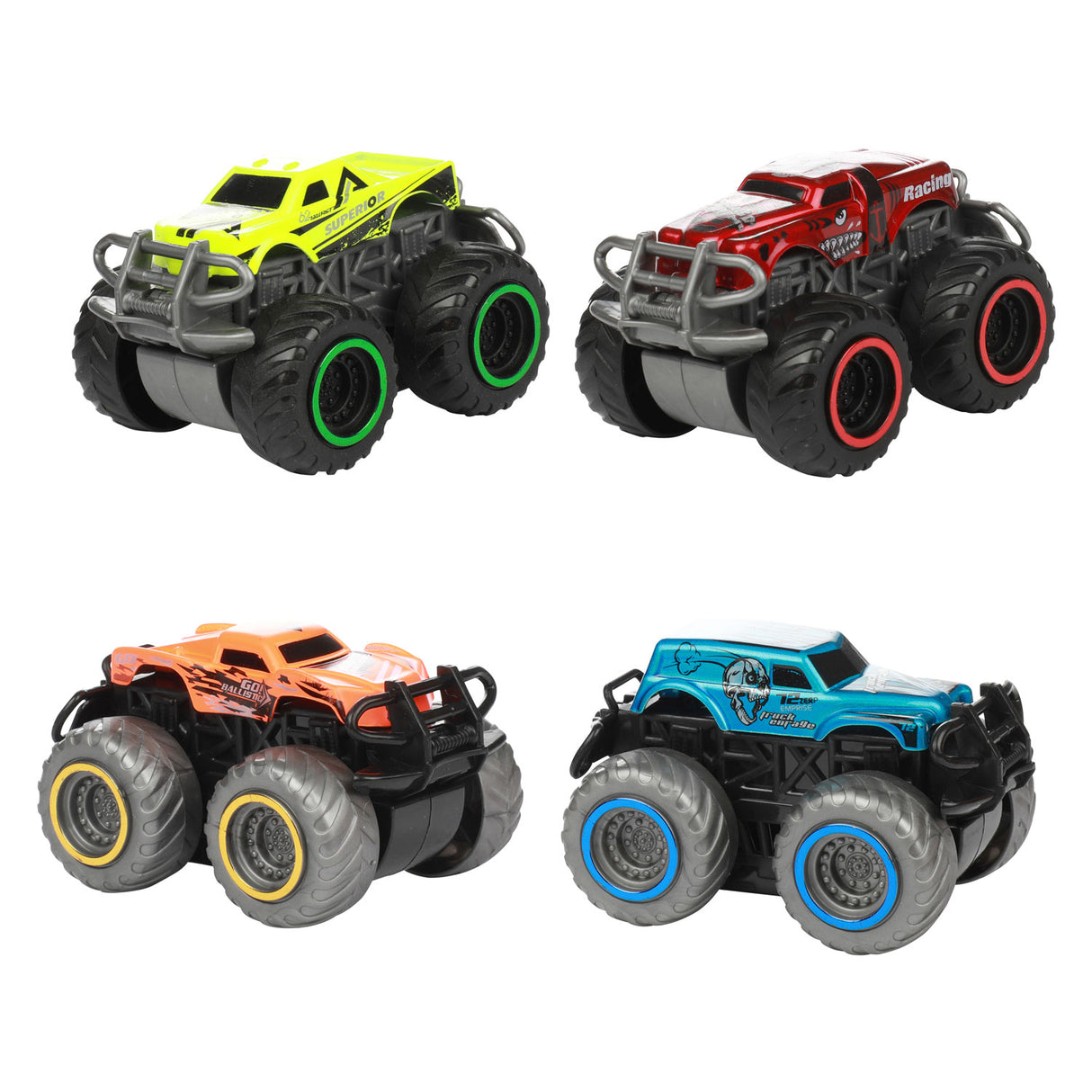 Toi-legetøj køretøjer monster trucks med skydespil