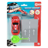 Turbo racers shoot rally car with ramp