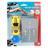 Turbo racers shoot rally car with ramp