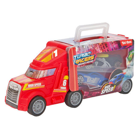 Turbo racer lastbil med racerbiler, 3 dele.