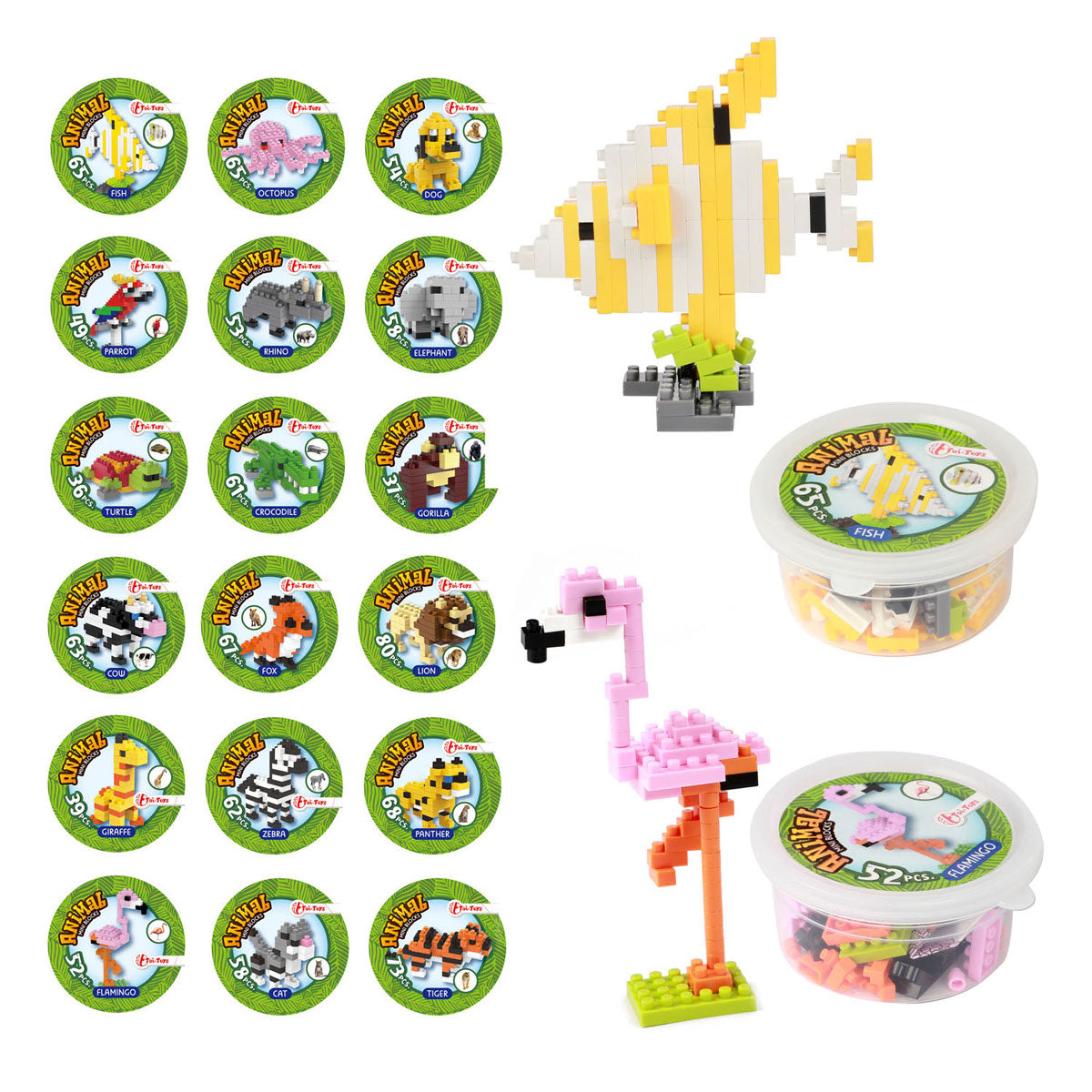 TOI-Toys blokerer bygning af sten mini dyr i potte