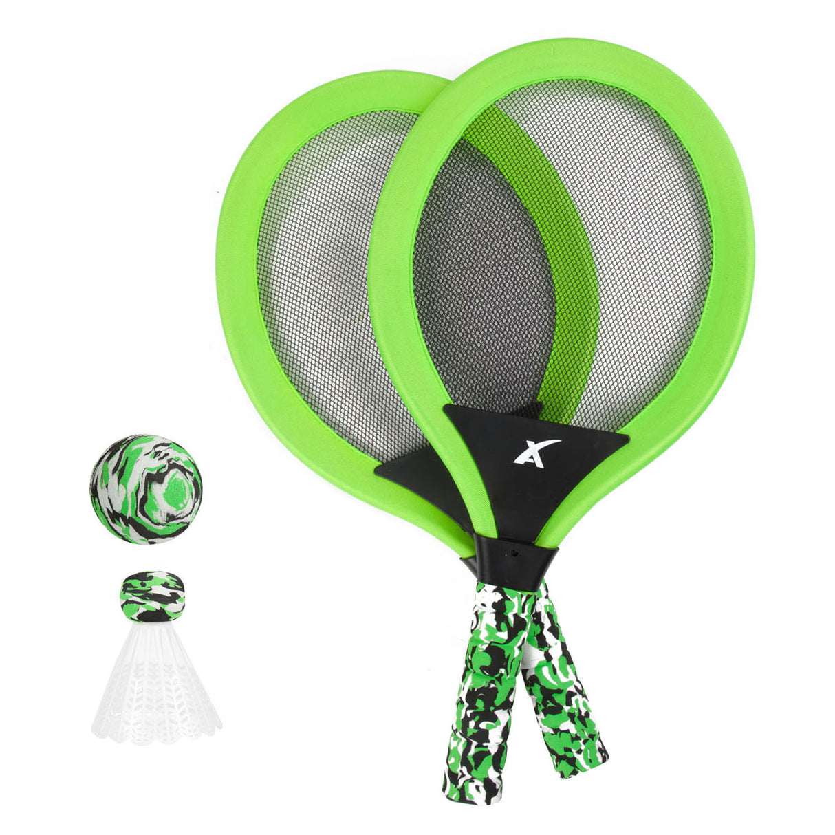 Toi-toys toi-legetøj adrenix blødt tennissæt 4-delt med 2x ketcher + bold + fjerbold 4 assorteret