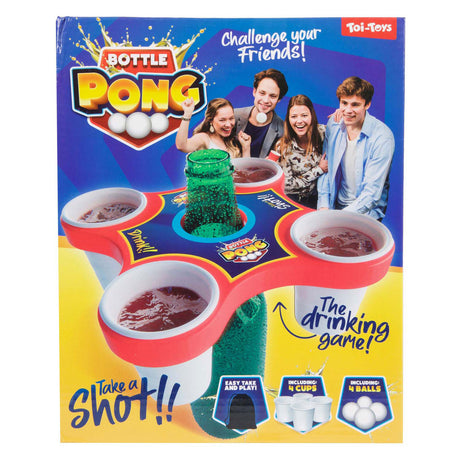 Toi-legetøj brætspil pong helt med 4 bolde og 4 kopper