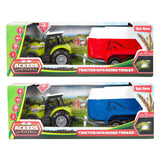 Toi-toys ackers ville traktor og trailer med lys og lyd, 10cm