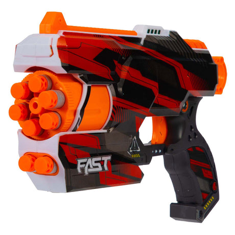 Toi-legetøj skum strikex skydepistol seksskuds cyklon med 12 skumpile