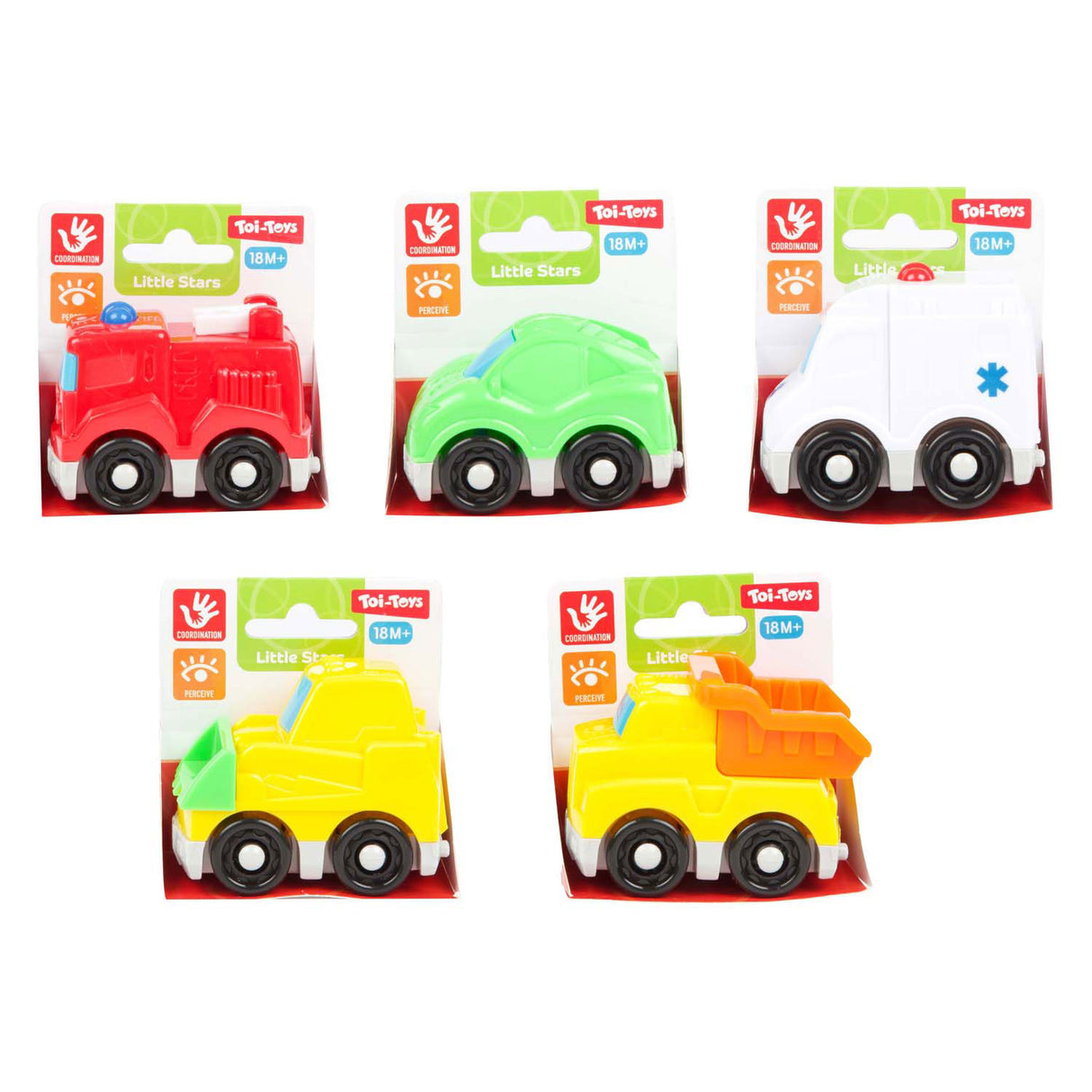 Toi-legetøj små stjerner baby minibil, 6,5 cm