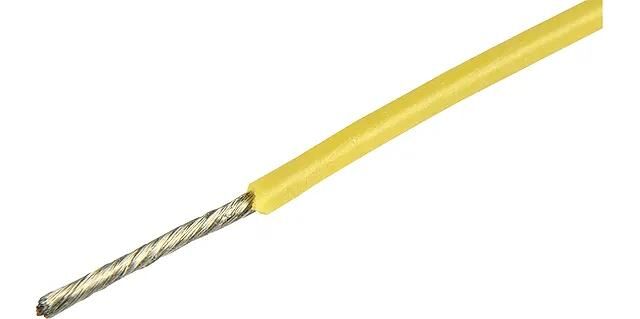 Herth+bus kabel elkabel silikone 0,5 mm gul 5mtr.