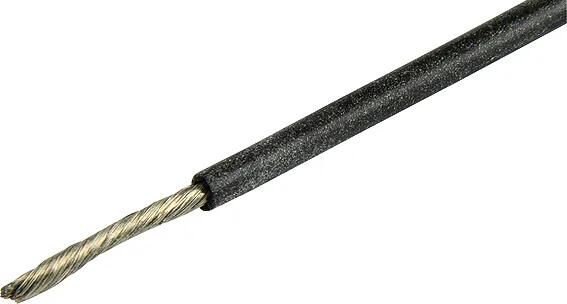 Herth+bus kabel elkabel silikone 0,75 mm sort 5mtr.
