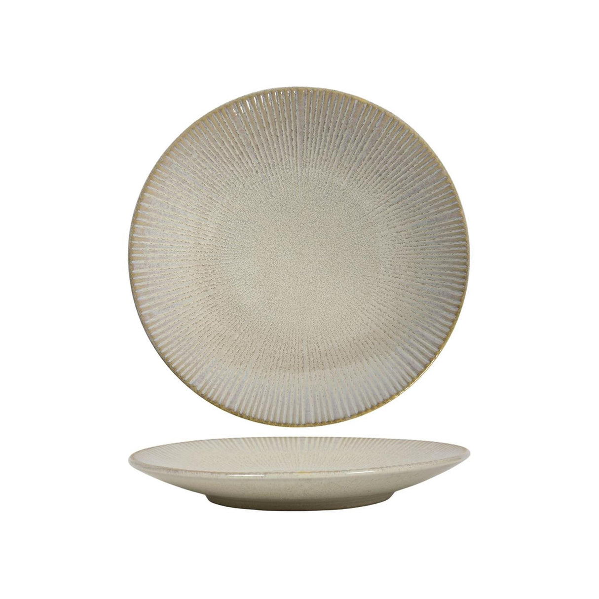 Middagstallerken linjer ocean beige ø27cm