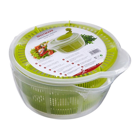 Westmark salatspinner, kapacitet: 5 l, ø 26 cm, plast, BPA-fri, fortuna, farve: transparent grøn, 2432224a