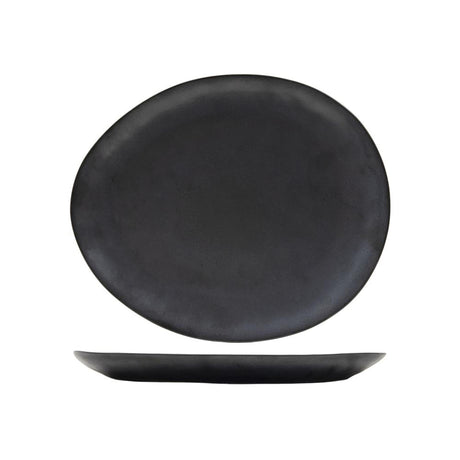 Svenska living middagstallerken oval manhattan 28,2x24cm æske med 6 stykker antracit