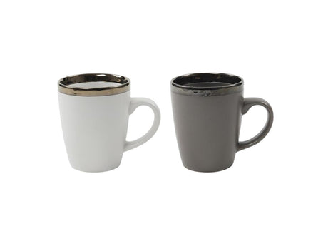 Svenska living kaffekrus venedig 340ml grå eller hvid 6 stk