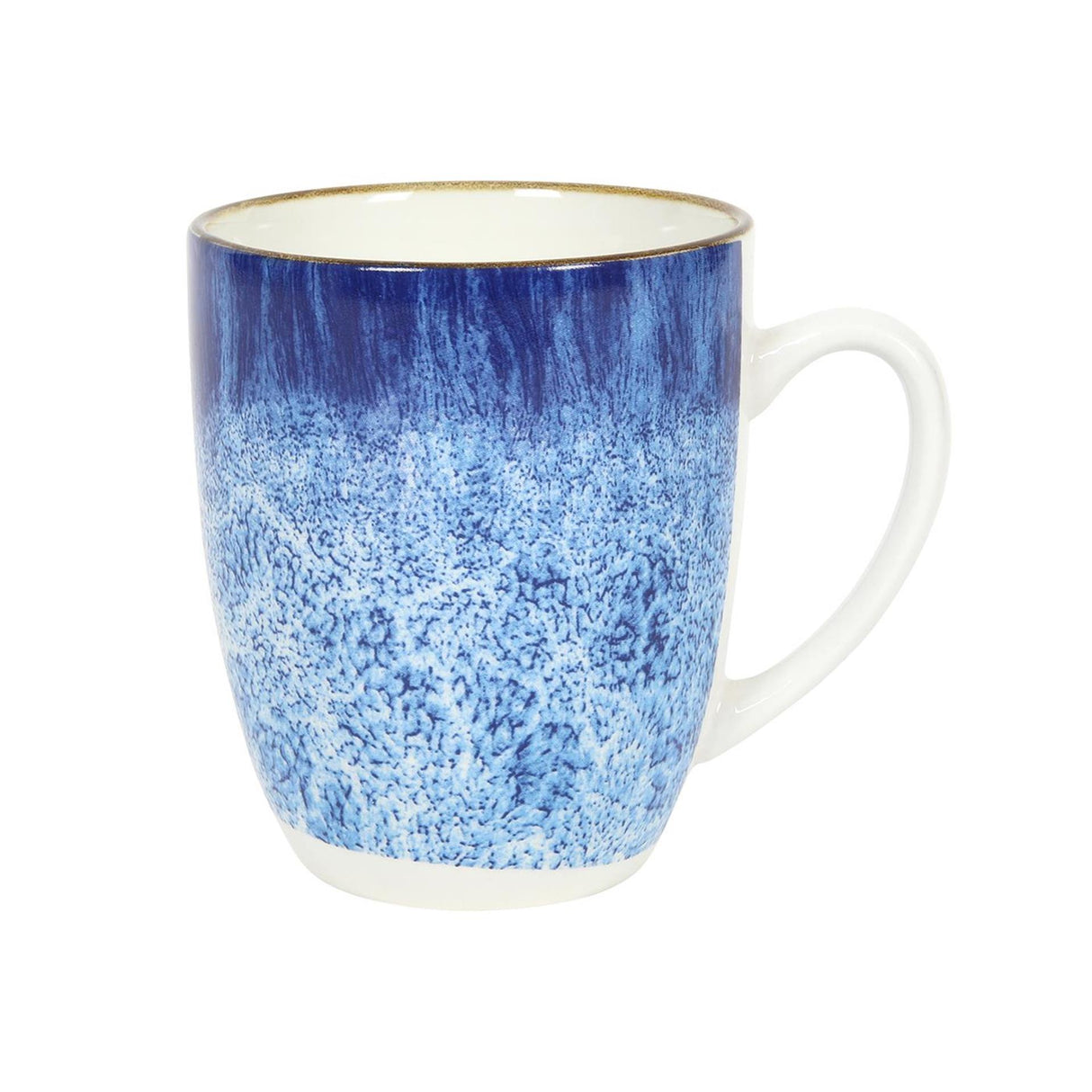 Kaffekrus 350ml reaktiv glasur blå 6 stk