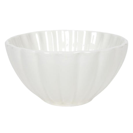 Svenska living skål ø14cm blomst off white 6 stk