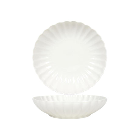Svenska living dyb tallerken ã˜20cm blomst off white æske med 6 stk