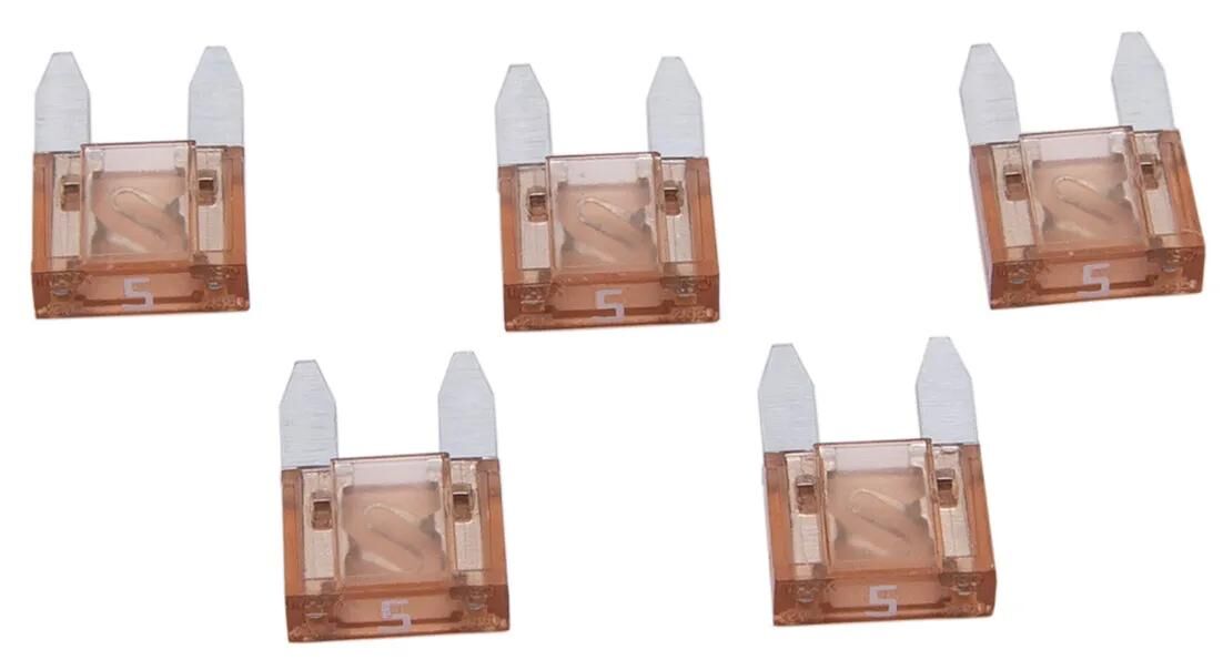 Dresselhaus flachsteckersicherung mini fladsikring mini 5a lysebrun 5 stk.