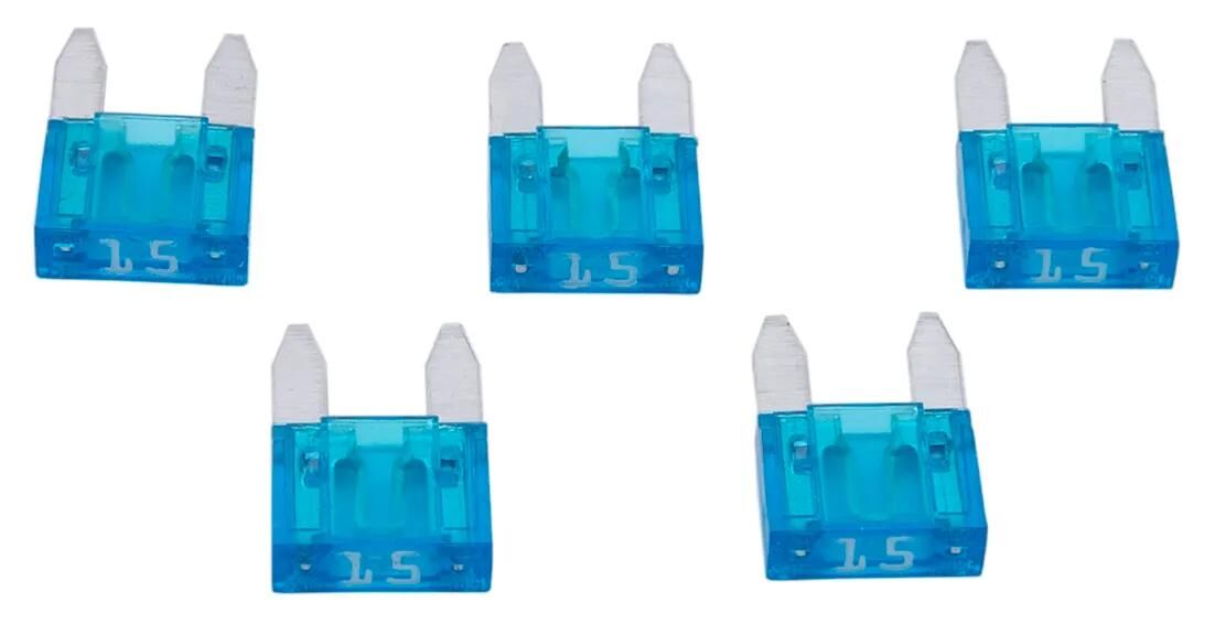 Dresselhaus flachsteckersicherung mini fladsikring mini 15a lyseblå 5 stk.