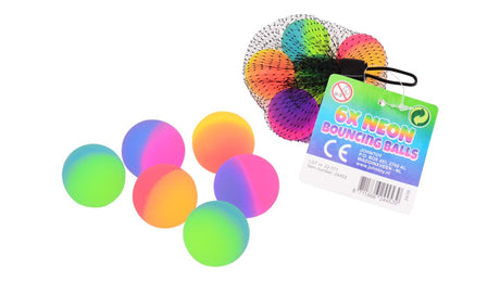 Johntoy john toy 2-farvede neon hoppebolde, 6 stykker i net