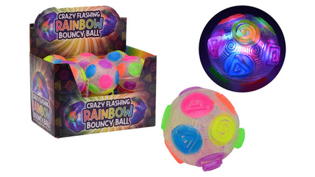 Johntoy john toy crazy blinkende regnbue hoppebold ø8cm