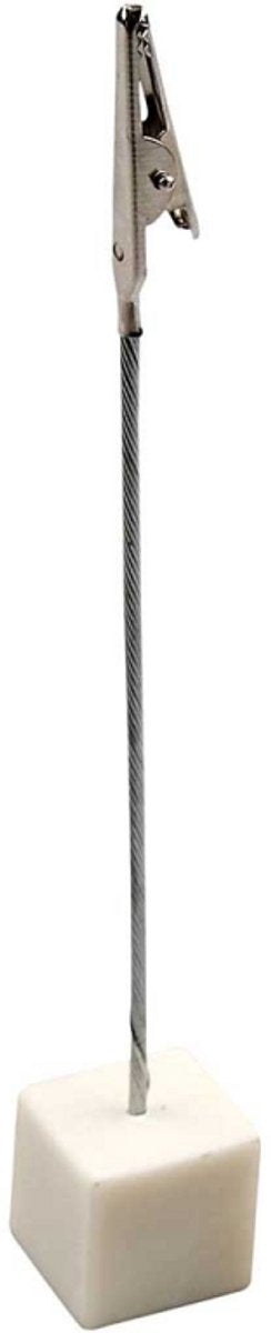 Creativ company alligator clips på base, h: 15 cm, mål 2x2x2 cm, 5 stk 1 æske