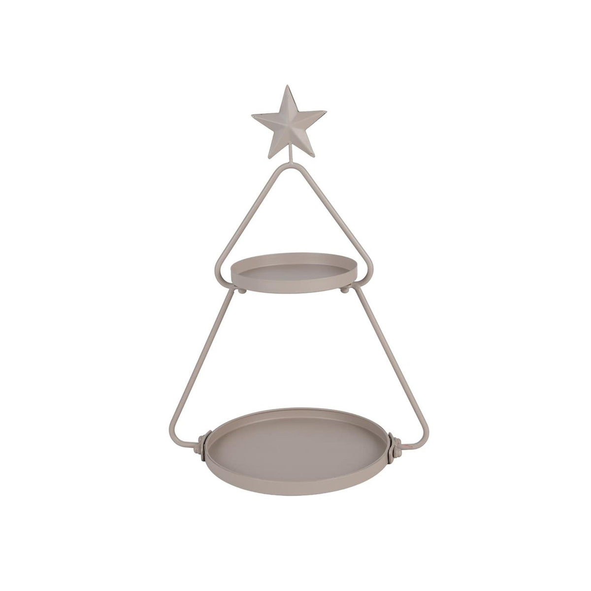 Svenska living etagere ster metaal 2-laags ø35x38cm grijs