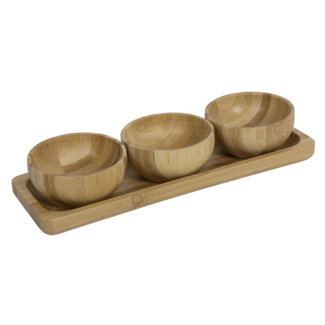 Svenska living bambus tapas sæt 4-delt 21x7x4,4cm fsc
