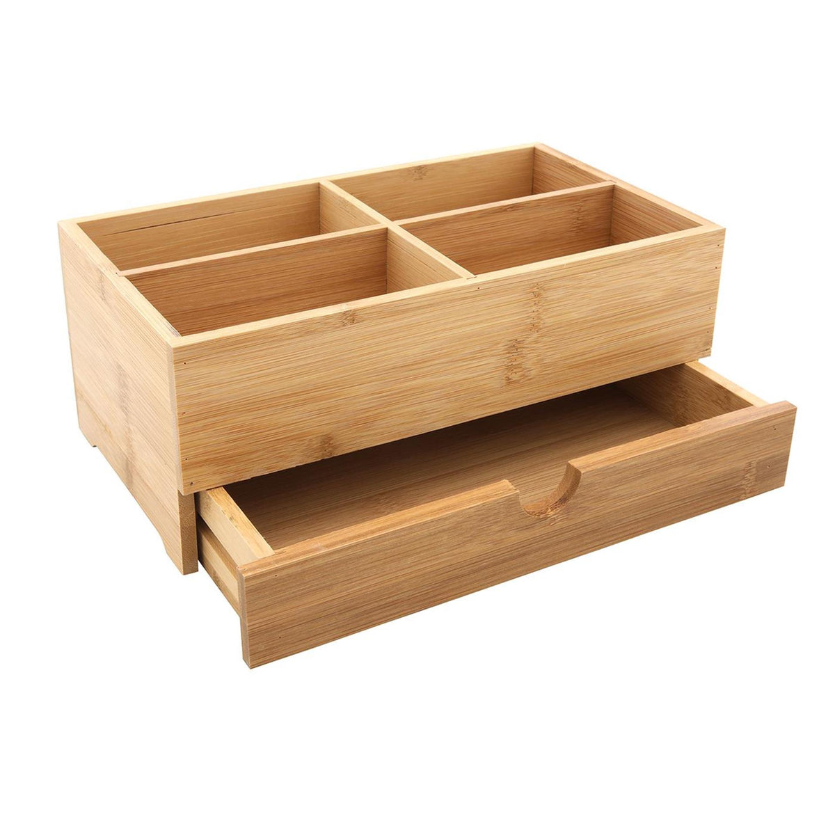 Bamboe opberger met lade 27x15x11cm