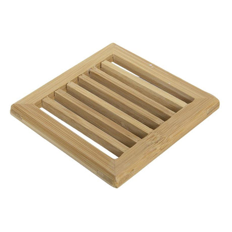 Svenska living coaster bambus ribbet 10x10cm