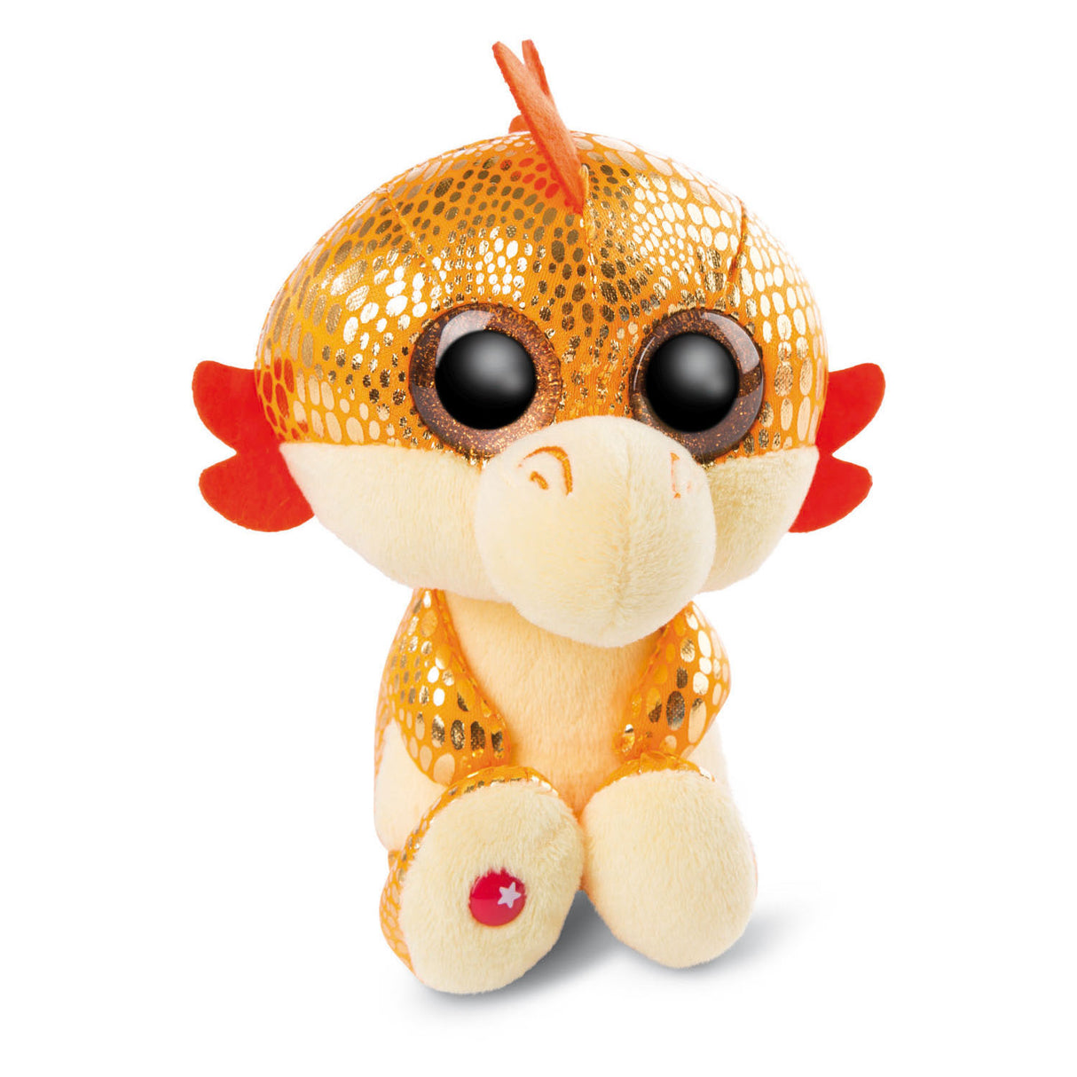 Nici glubschis plush cuddly toy dragon orange yo-yo, 15cm