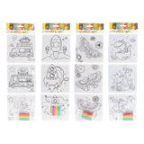 Jono toys kleur je eigen puzzeltjes- 3 puzzeltjes + 5 stiften