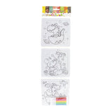 Jono toys kleur je eigen puzzeltjes- 3 puzzeltjes + 5 stiften