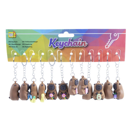 Andre mærker nøglering 3D capybara assorteret