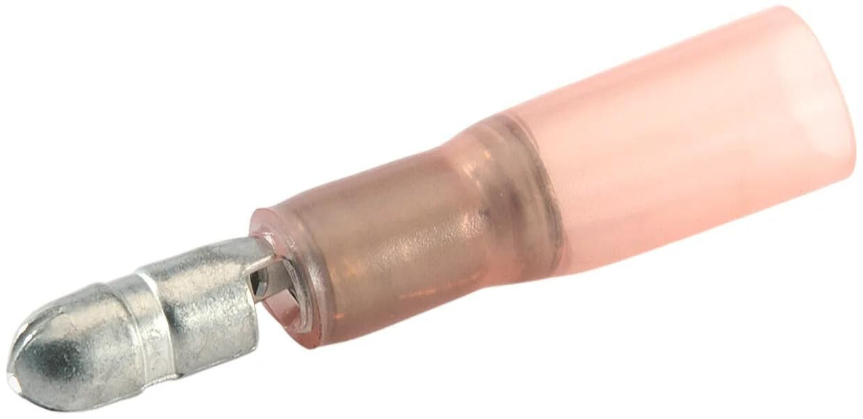 Hella schrumpfconnector rundt stik.iso 0,5-1,0 rød m4 25 stk.