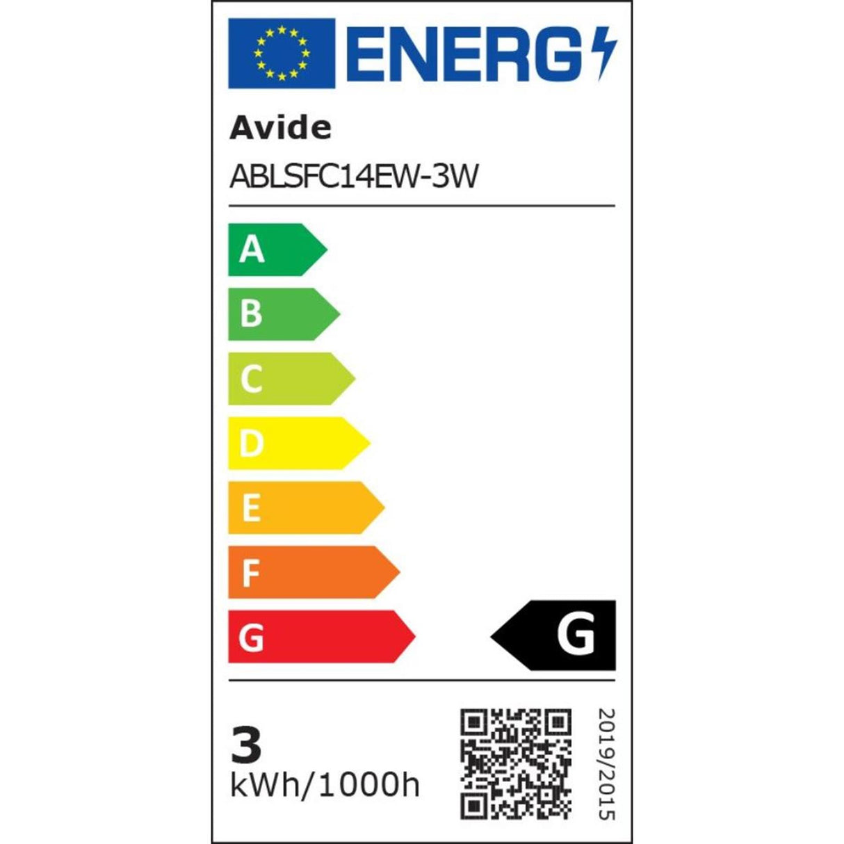 Avide LED blød glødelampe 3W, E14 fitting 2700kelvin 180 lumen