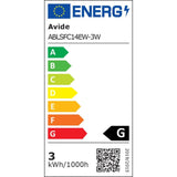 Avide LED blød glødelampe 3W, E14 fitting 2700kelvin 180 lumen