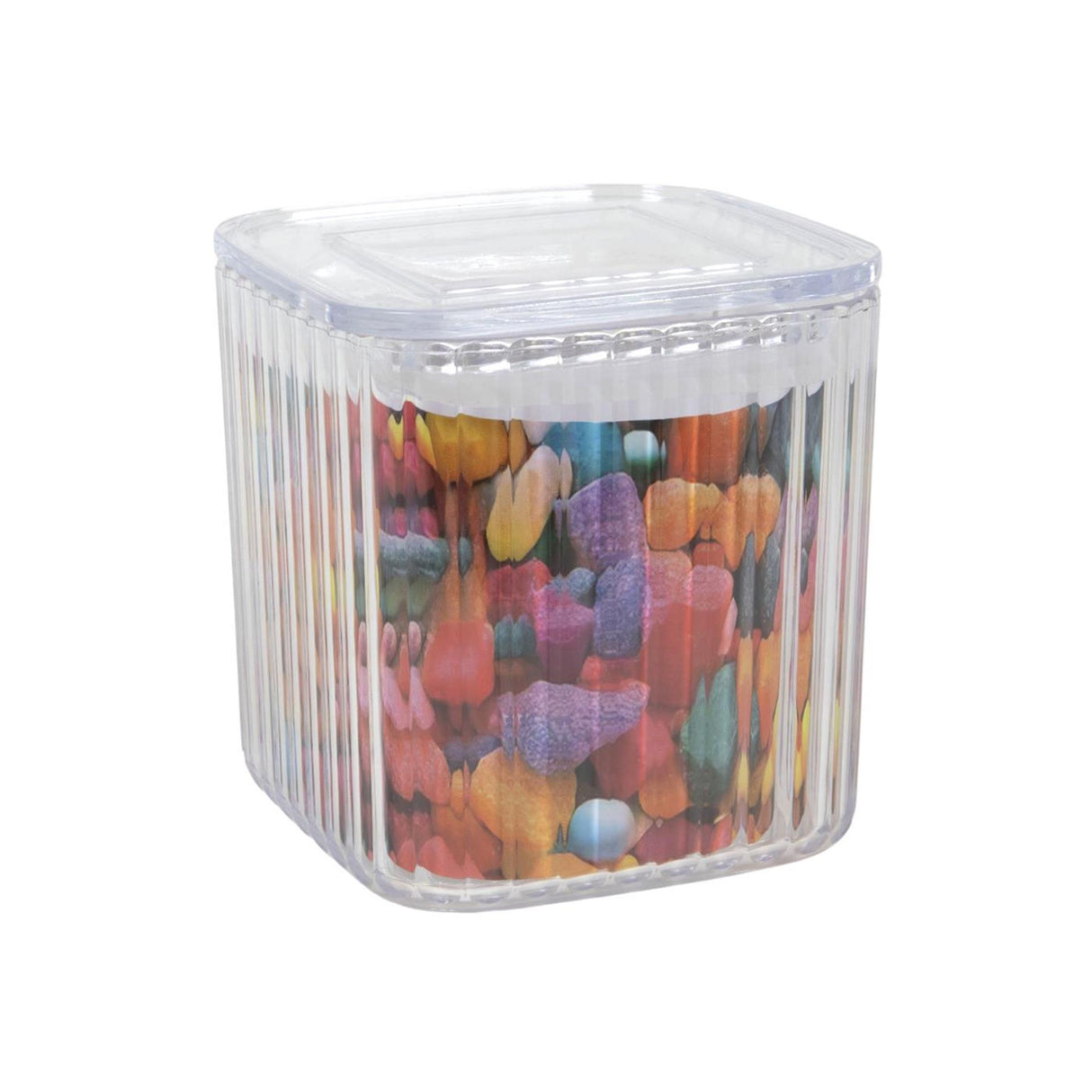 Opbevaringsbeholder linjer 550ml 10x10x10,5cm