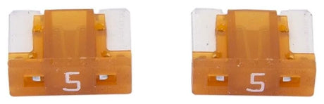 Dresselhaus sikring bananstik mini minisikring 5a 2 stk. lav profil lysebrun