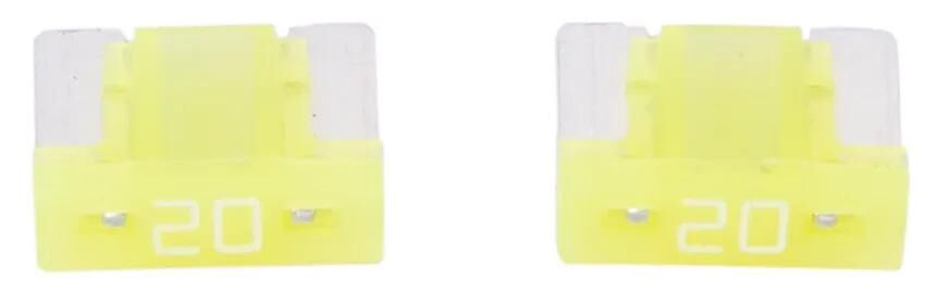 Dresselhaus sikring bananstik mini minisikring 20a 2 stk. lav profil gul