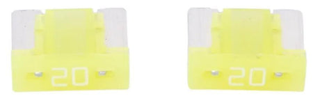 Dresselhaus sikring bananstik mini minisikring 20a 2 stk. lav profil gul