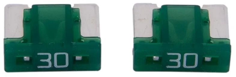 Dresselhaus sikring bananstik mini minisikring 30a 2 stk. lav profil lysegrøn