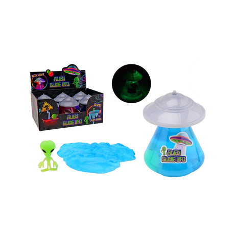 Johntoy ufo slime med lys og glød i mørket rumvæsen